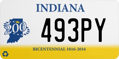 IN license plate 493PY