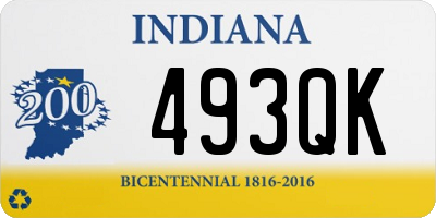 IN license plate 493QK