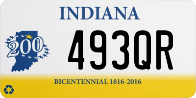 IN license plate 493QR