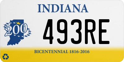 IN license plate 493RE