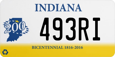 IN license plate 493RI