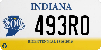 IN license plate 493RO