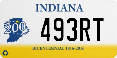 IN license plate 493RT