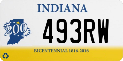 IN license plate 493RW