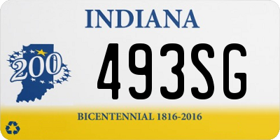 IN license plate 493SG