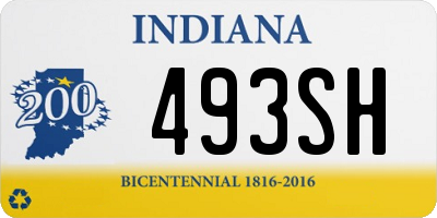 IN license plate 493SH