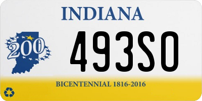 IN license plate 493SO