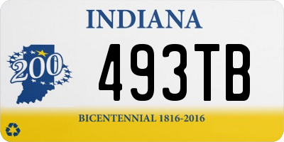 IN license plate 493TB