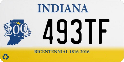 IN license plate 493TF