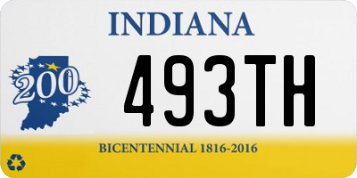 IN license plate 493TH