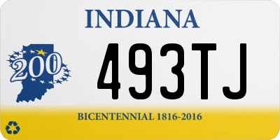 IN license plate 493TJ