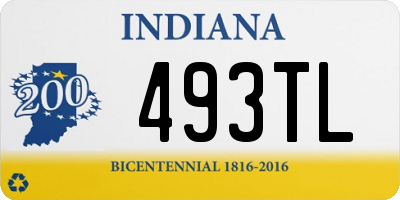 IN license plate 493TL