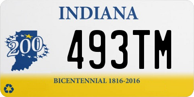 IN license plate 493TM