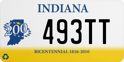 IN license plate 493TT