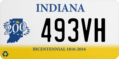 IN license plate 493VH