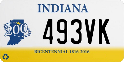 IN license plate 493VK