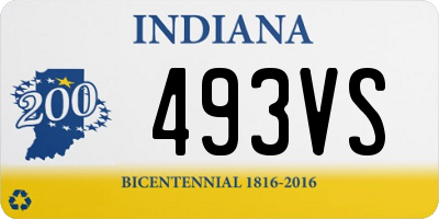 IN license plate 493VS