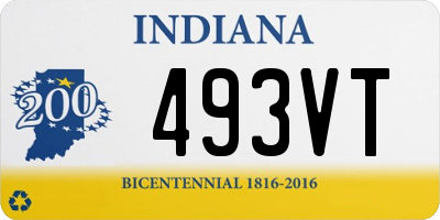 IN license plate 493VT