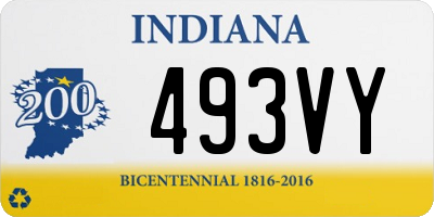 IN license plate 493VY