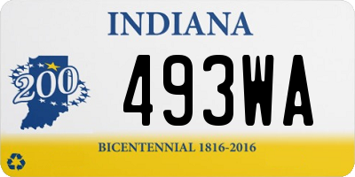 IN license plate 493WA