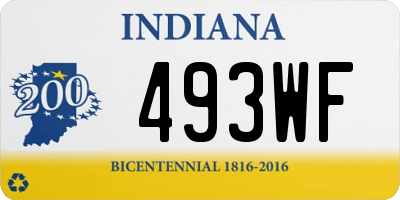 IN license plate 493WF