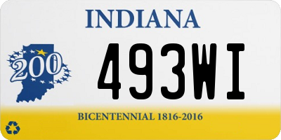 IN license plate 493WI