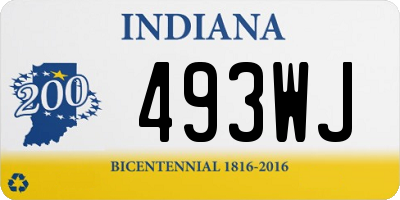IN license plate 493WJ