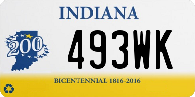 IN license plate 493WK