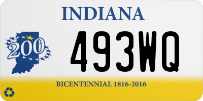 IN license plate 493WQ