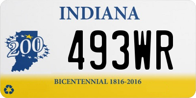 IN license plate 493WR