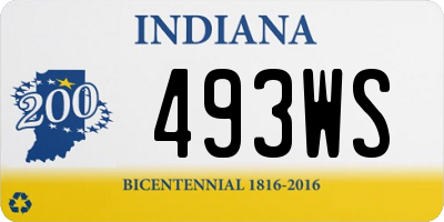 IN license plate 493WS