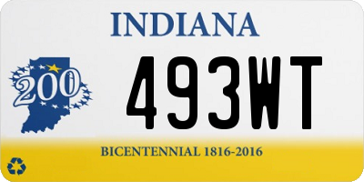 IN license plate 493WT