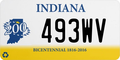 IN license plate 493WV