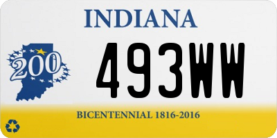 IN license plate 493WW