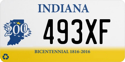 IN license plate 493XF