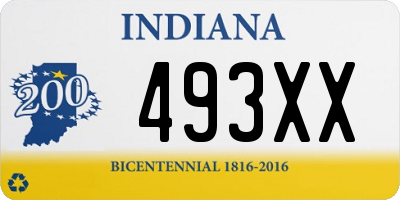 IN license plate 493XX