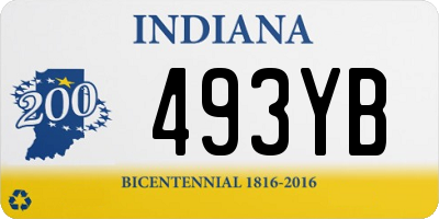 IN license plate 493YB