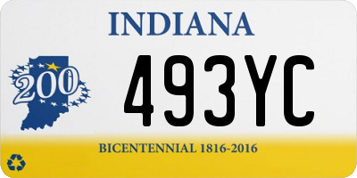 IN license plate 493YC