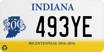 IN license plate 493YE