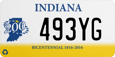 IN license plate 493YG