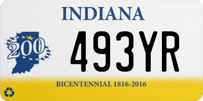 IN license plate 493YR