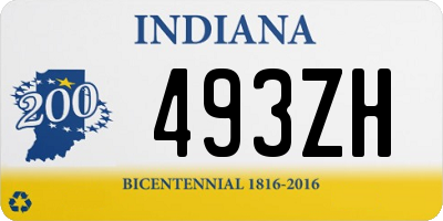 IN license plate 493ZH