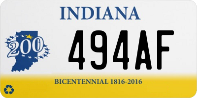 IN license plate 494AF