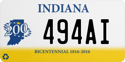 IN license plate 494AI