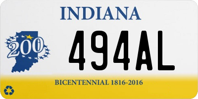 IN license plate 494AL