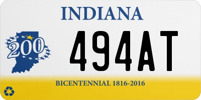 IN license plate 494AT