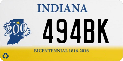 IN license plate 494BK