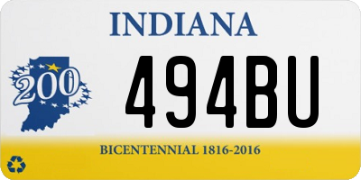IN license plate 494BU