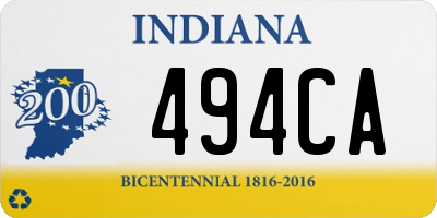 IN license plate 494CA