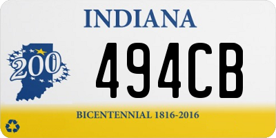 IN license plate 494CB